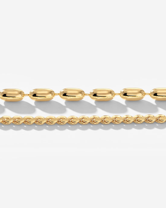 Droplet Double Necklace Gold