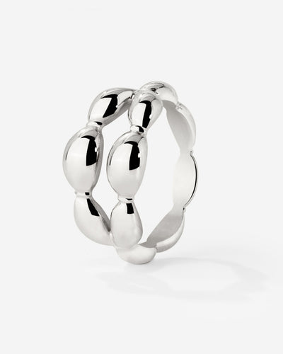 Graceful Curves Ring Silber