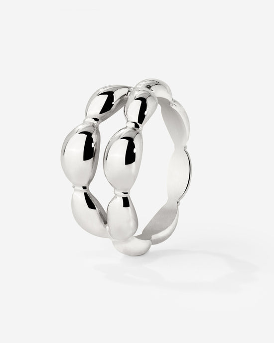 Graceful Curves Ring Silber