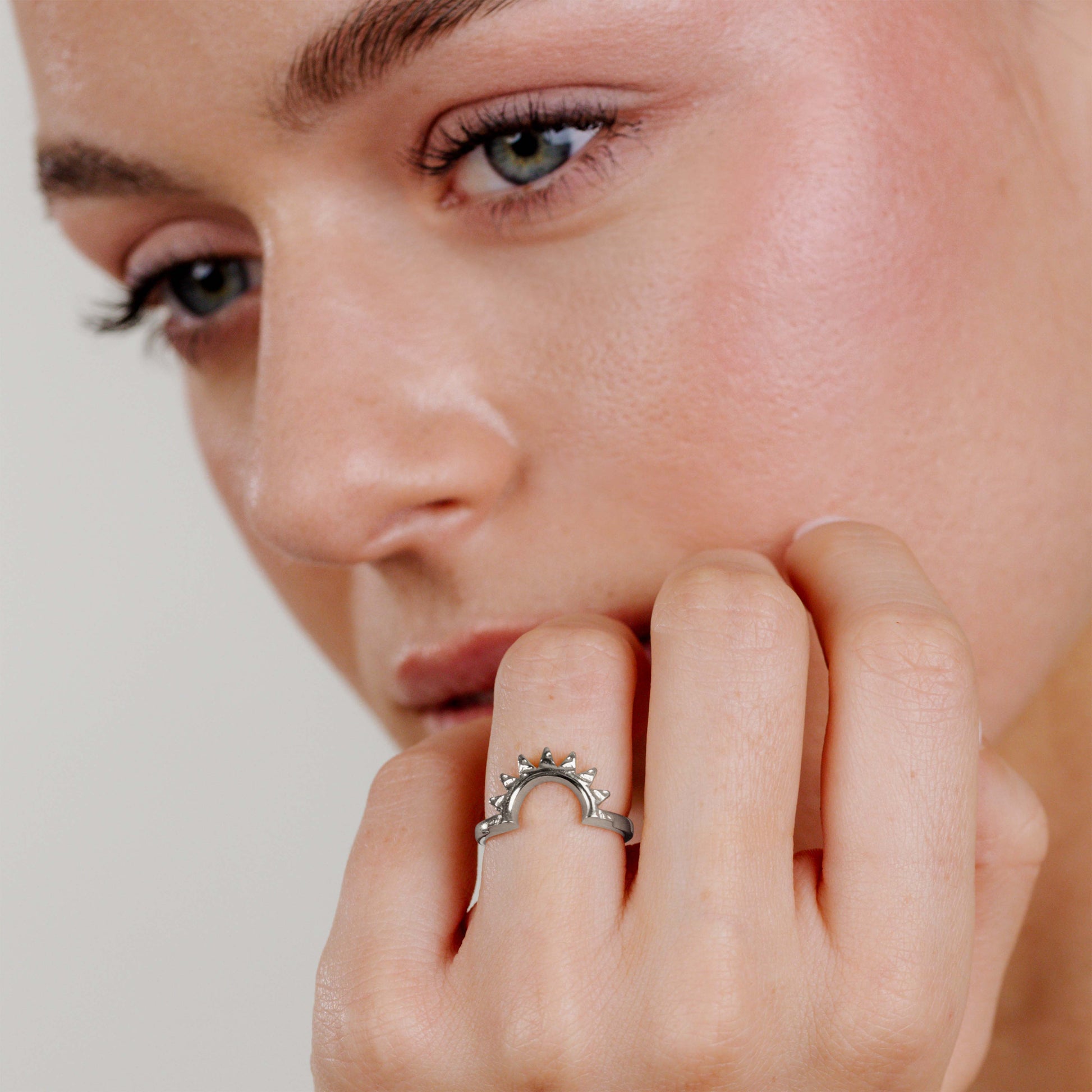 Sun Ray Ring Silber