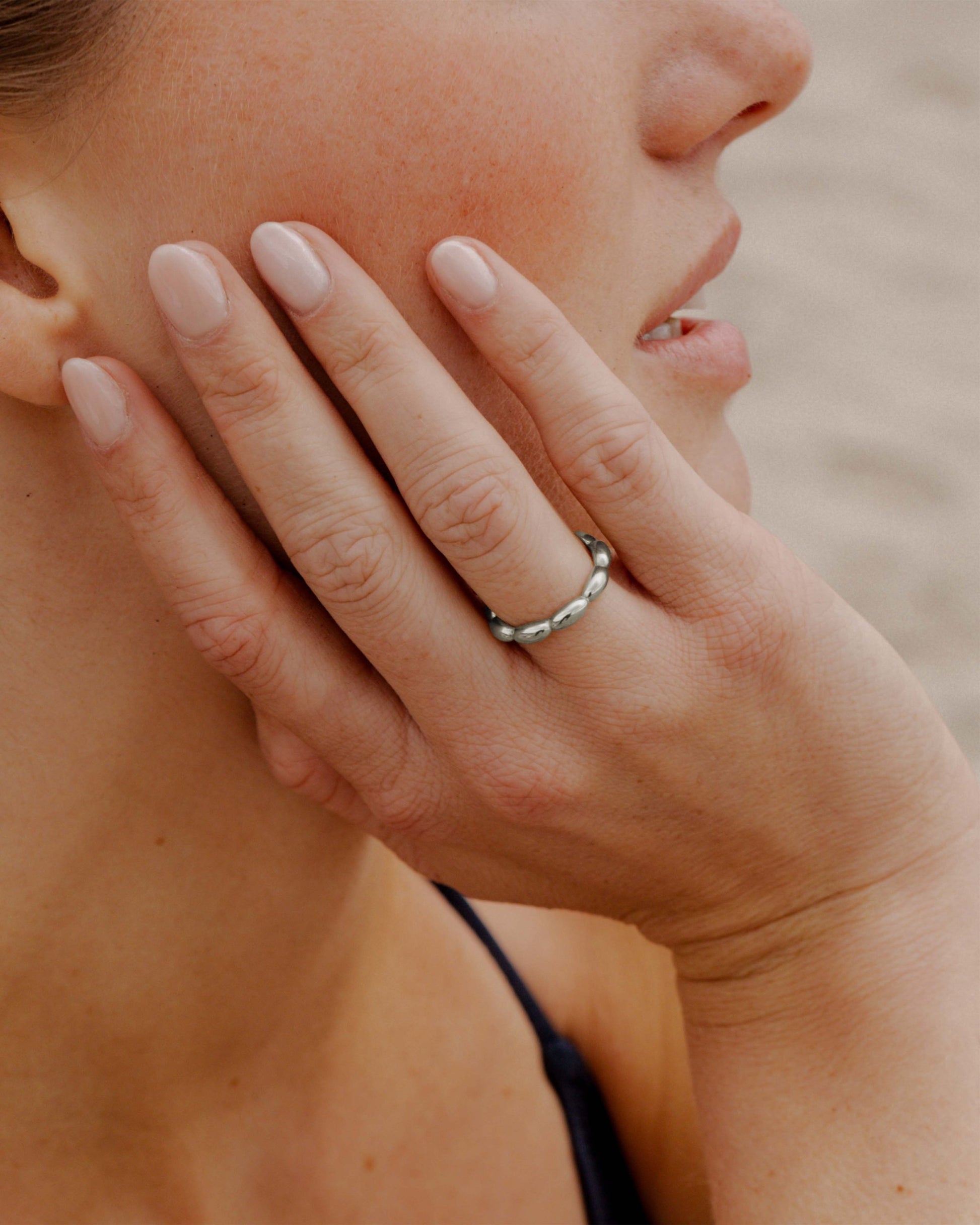 Drop in the Ocean Ring Silber