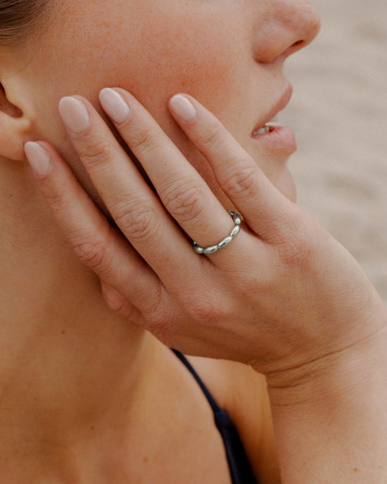Drop in the Ocean Ring Silber