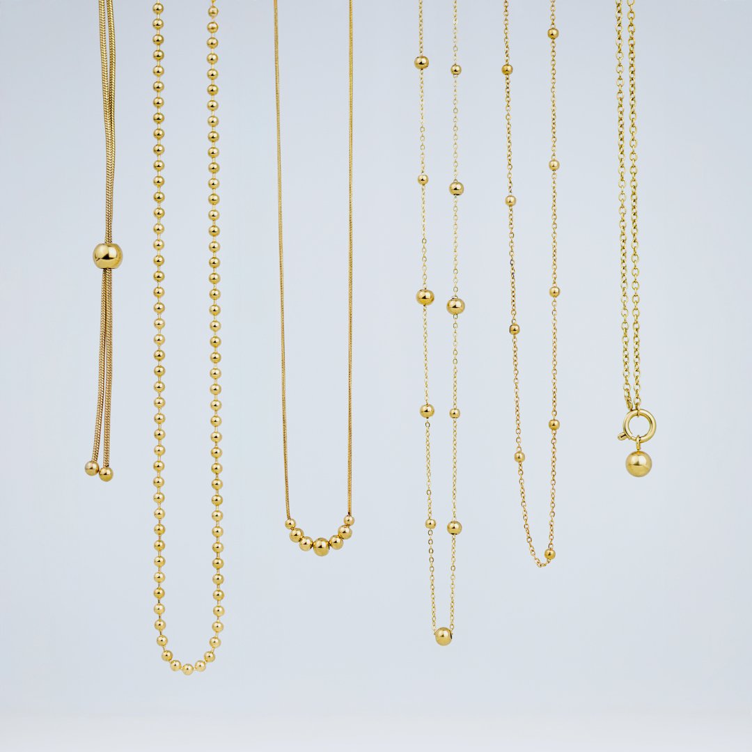 Infinite Beads Necklace Gold