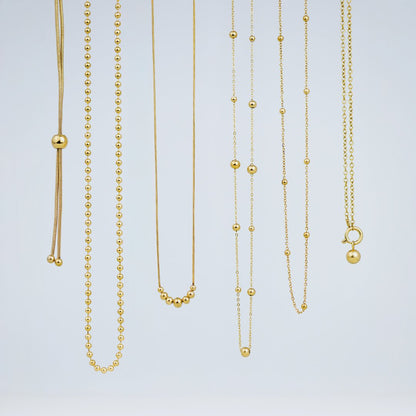 Infinite Beads Necklace Gold