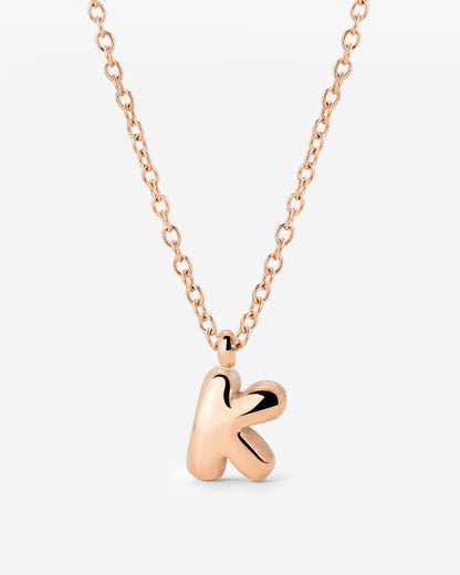 Bubble Letter Necklace Roségold