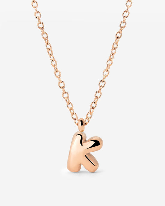 Bubble Letter Necklace Roségold