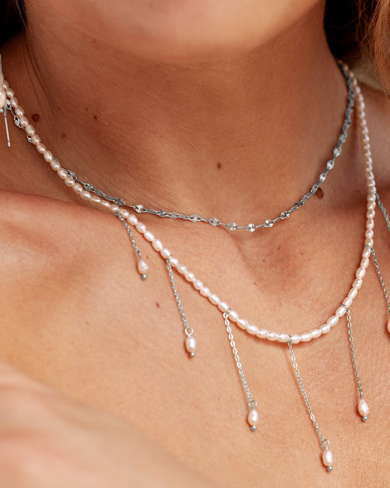 Lolas Love Pearl Power Necklace Silber