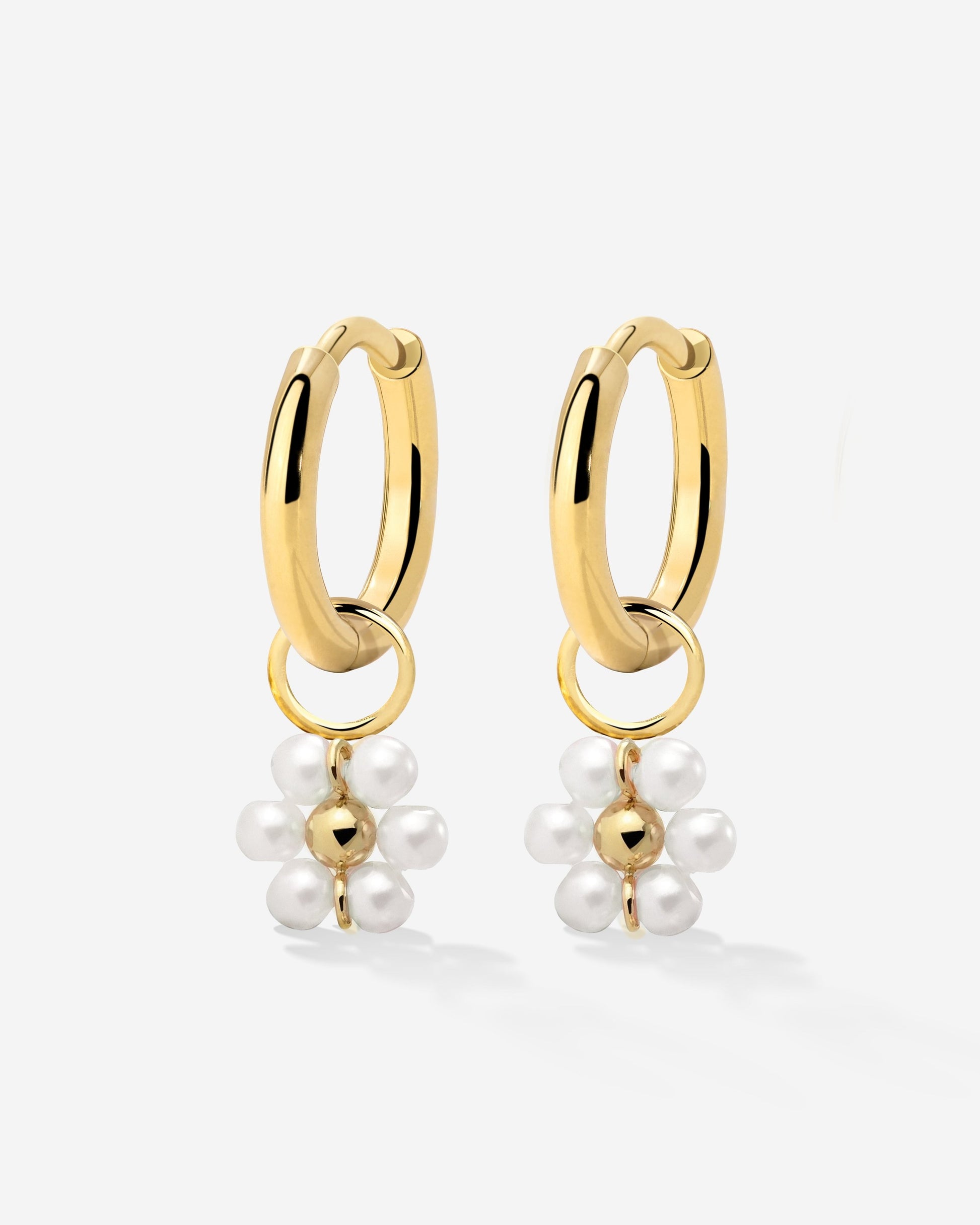 Daisy Hoop Set Small Gold