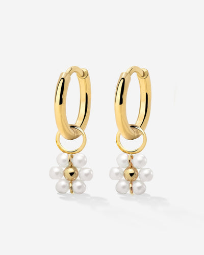 Daisy Hoop Set Small Gold