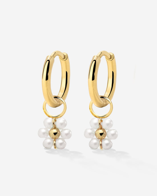 Daisy Hoop Set Small Gold