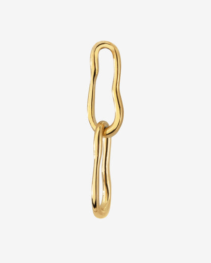 Blending Duo Oval Hoop Set Baby Gold