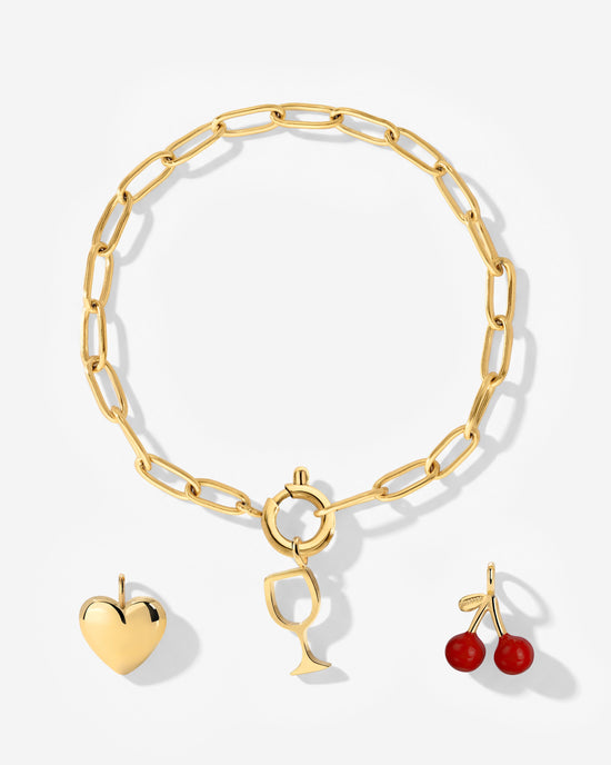 Oval Links Charm Bracelet Set