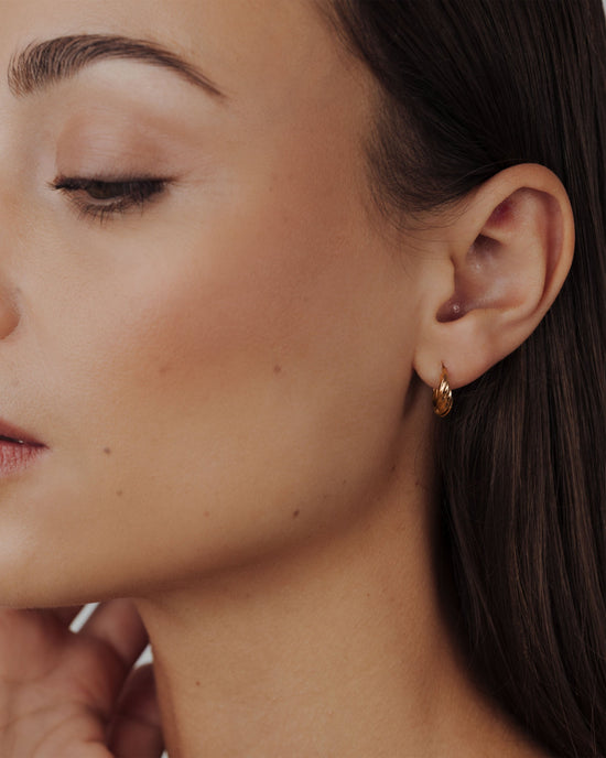 Mini Twist Hoops Roségold