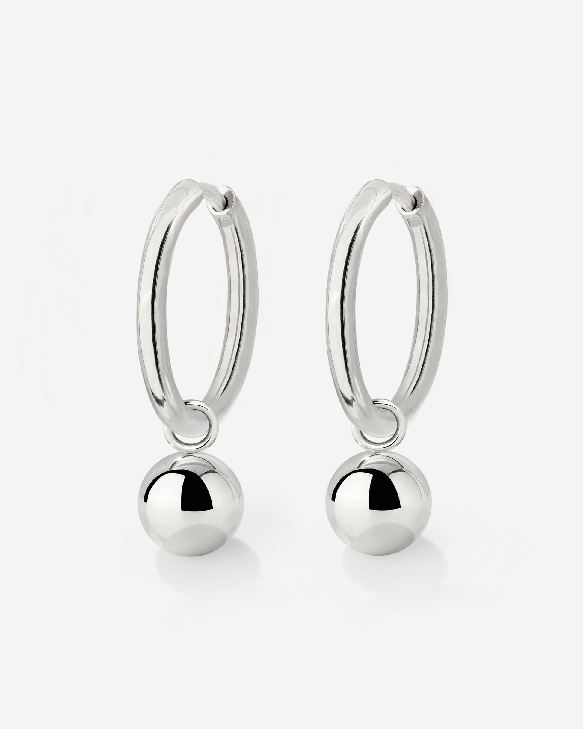 Bubbly Hoop Set Medium Silber