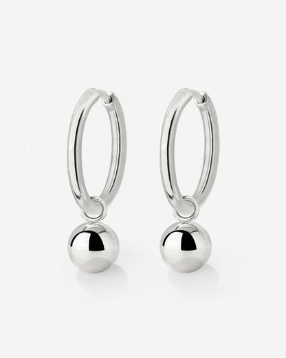 Bubbly Hoop Set Medium Silber