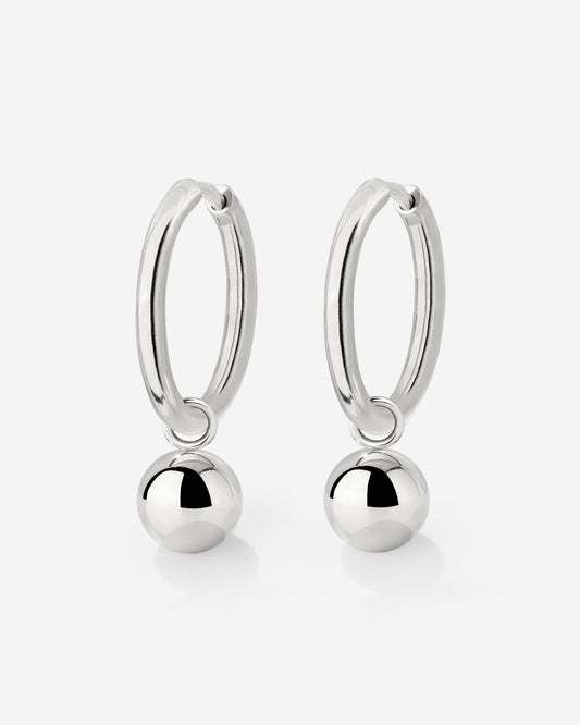 Bubbly Hoop Set Medium Silber