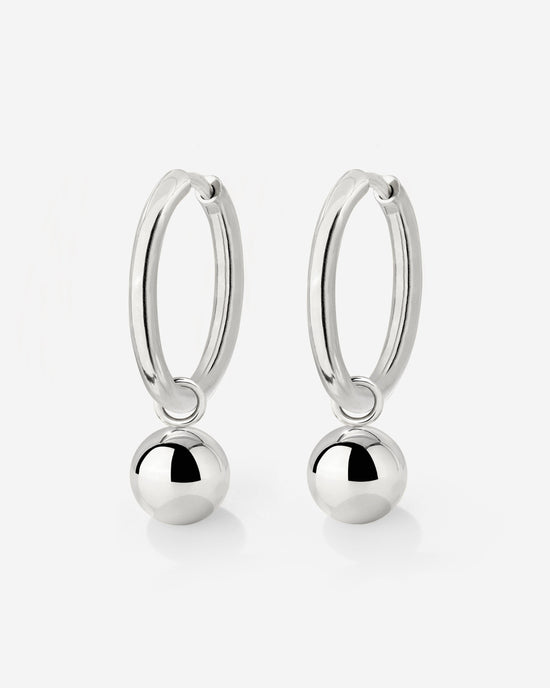 Bubbly Hoop Set Medium Silber
