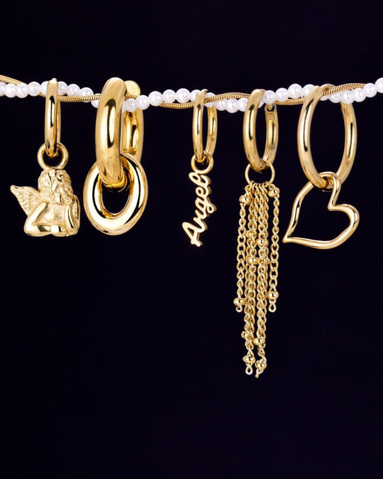 The Angel Hoop Set Small Gold