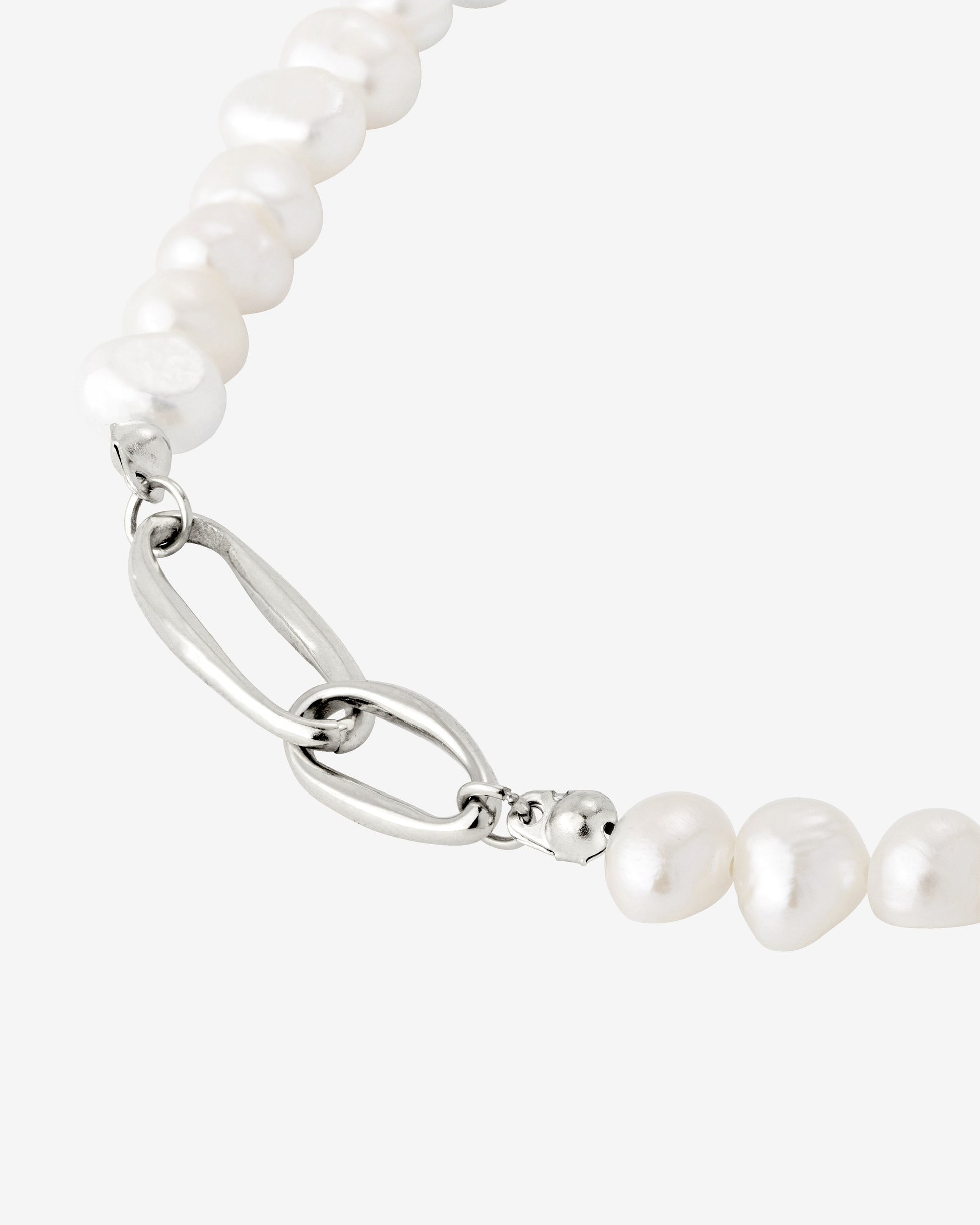 Fluidity Pearl Necklace Silber