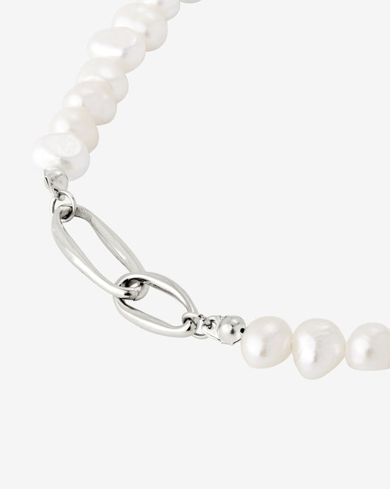 Fluidity Pearl Necklace Silber