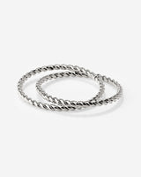 Twisted Ring Duo Silber
