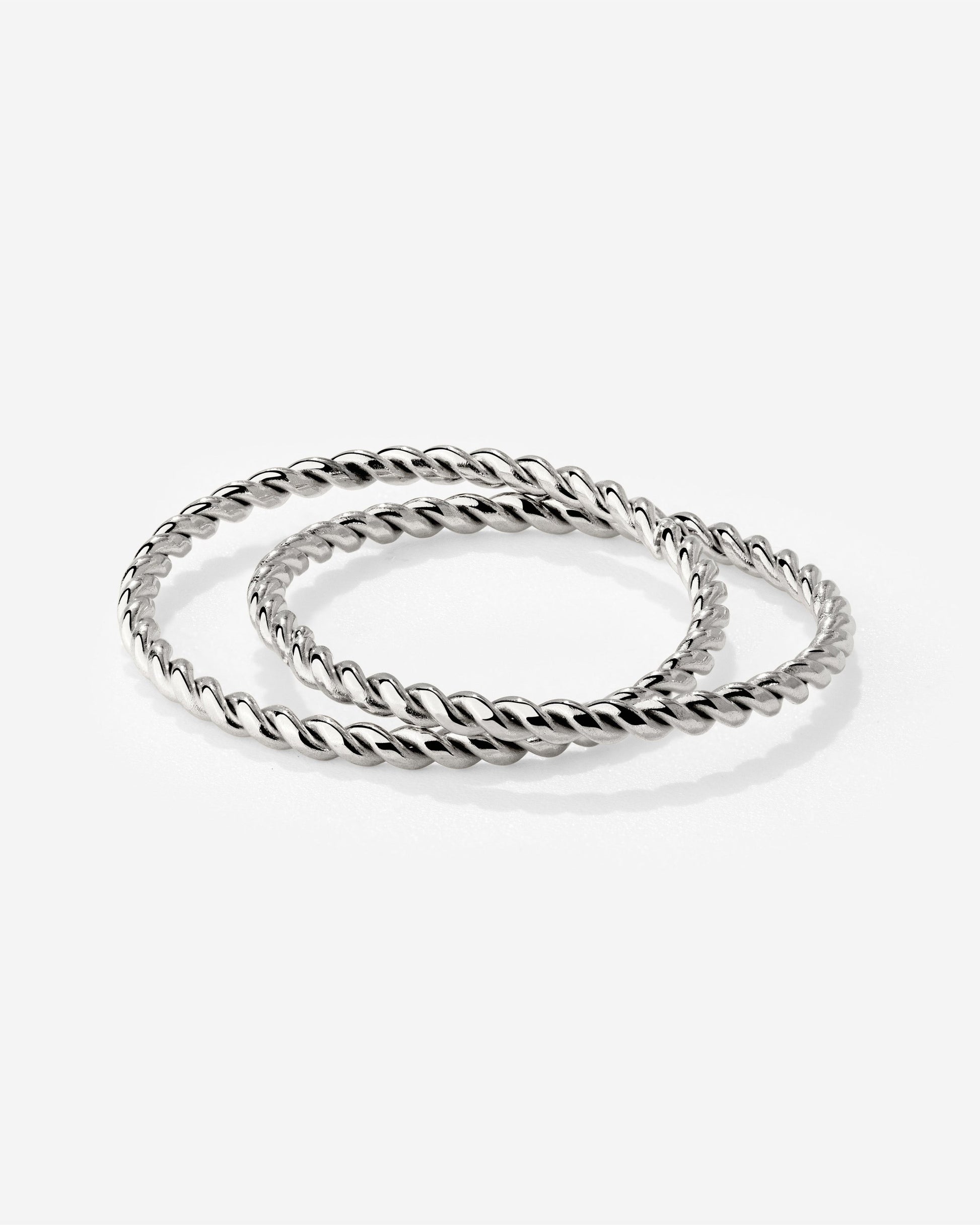 Twisted Ring Duo Silber