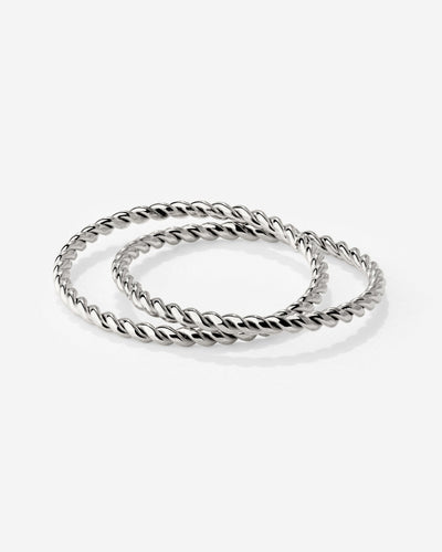 Twisted Ring Duo Silber