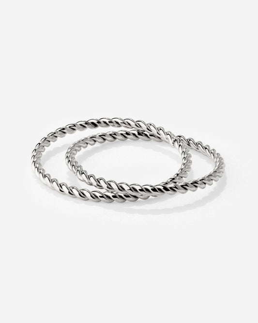 Twisted Ring Duo Silber