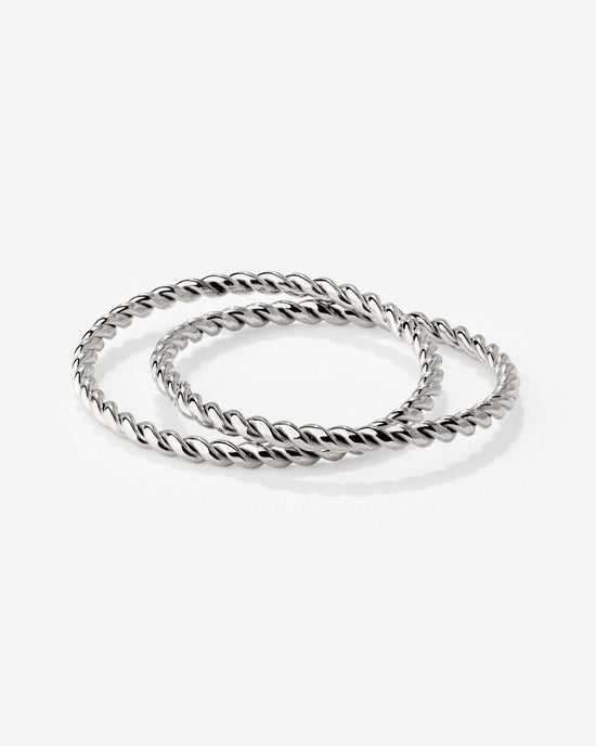 Twisted Ring Duo Silber