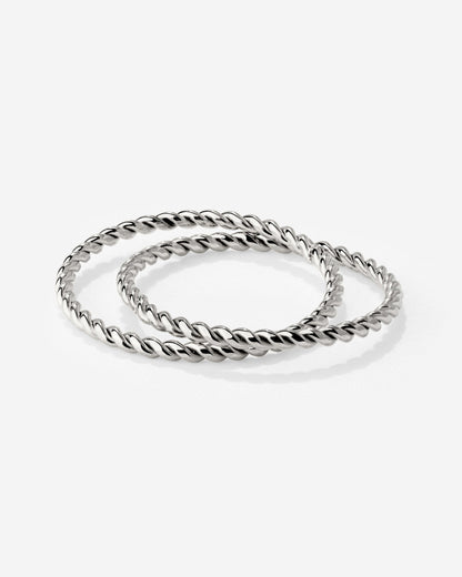 Twisted Ring Duo Silber