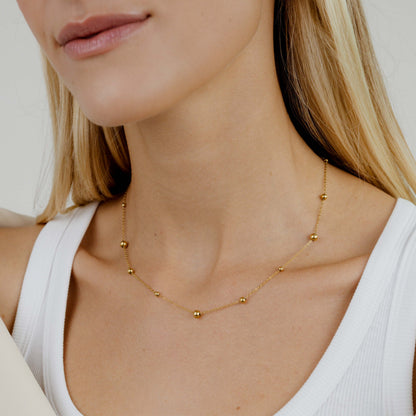 Infinite Beads Necklace Gold