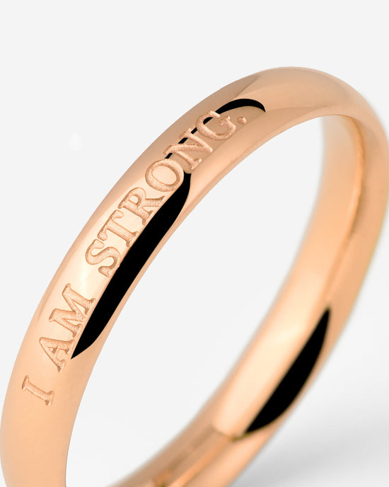 I am strong Ring Roségold
