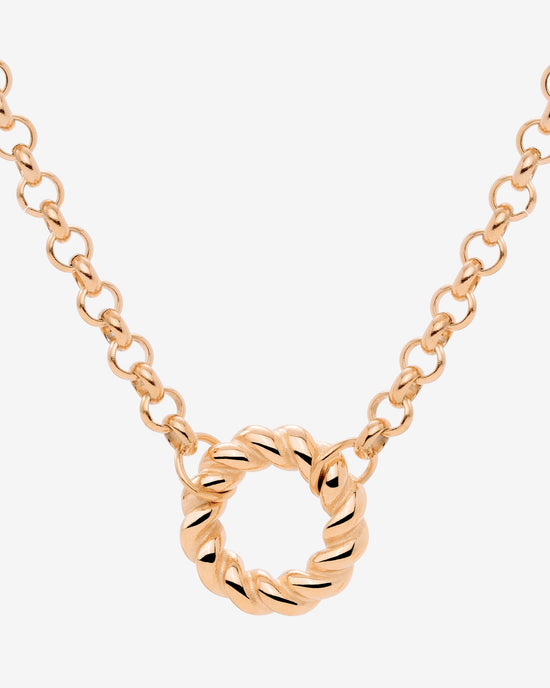 Twisted Donut Necklace Roségold