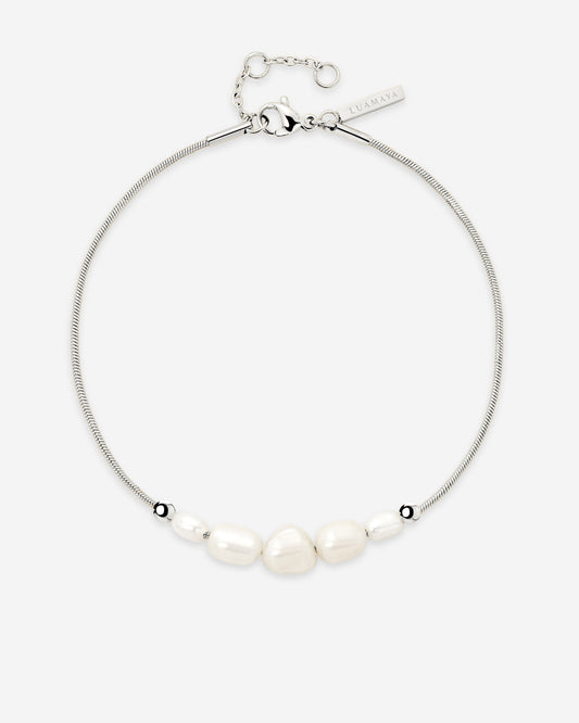 Pearlessence Anklet Silber