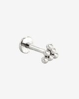 Triangle Beads Piercing Stud Silber