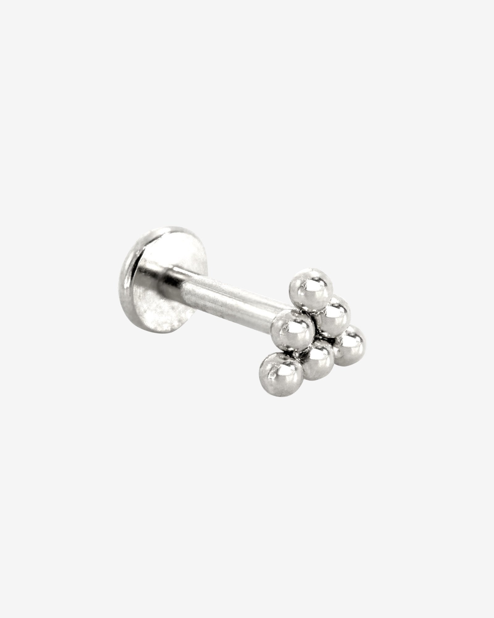 Triangle Beads Piercing Stud Silber