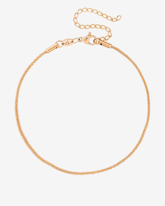 Criss Cross Chain Anklet Roségold