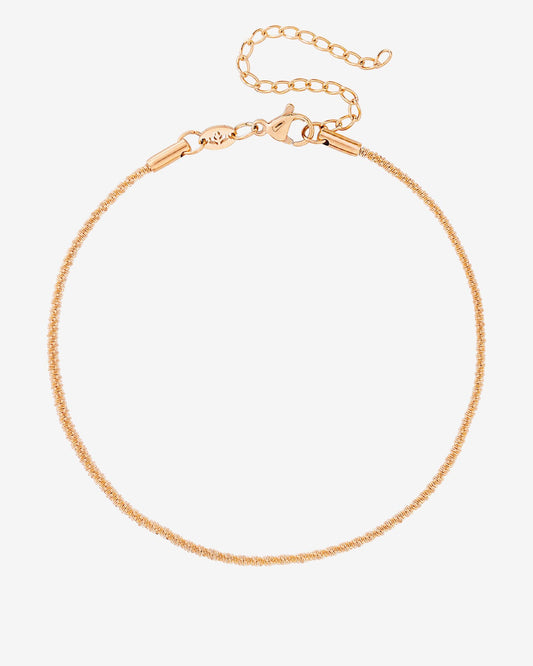 Criss Cross Chain Anklet Roségold