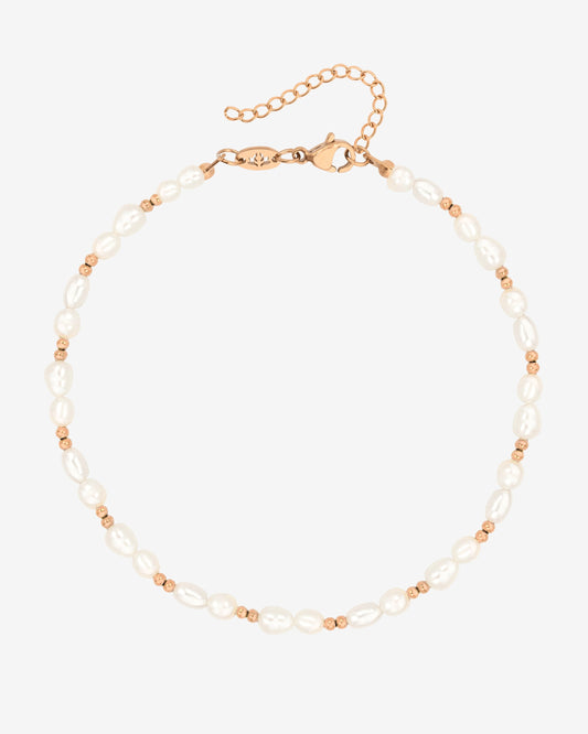 Summertime Pearl Anklet Roségold