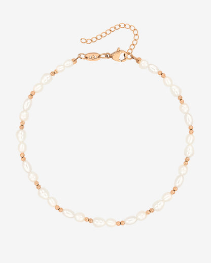 Summertime Pearl Anklet Roségold