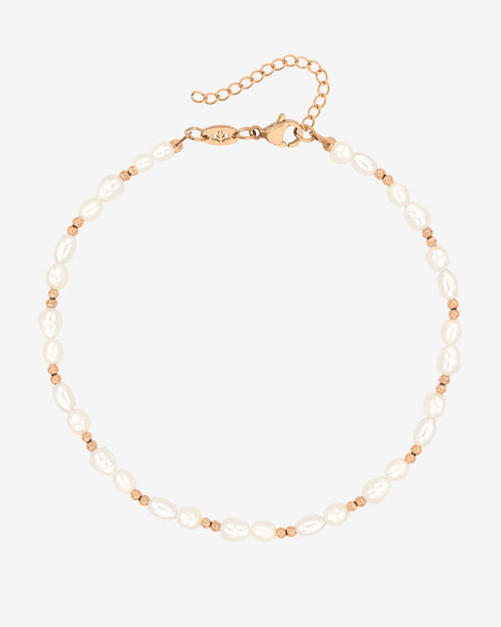 Summertime Pearl Anklet Roségold