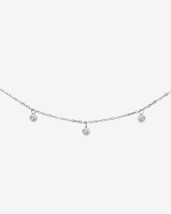 Swirl'n Choker Silber