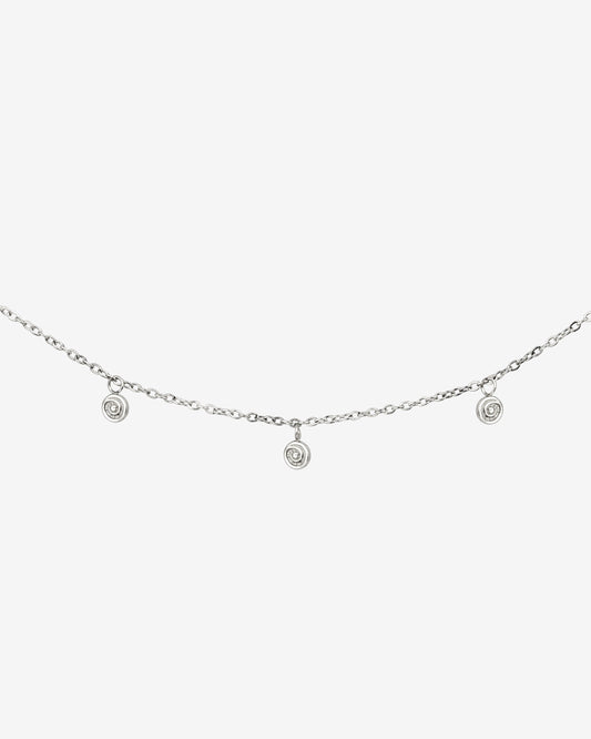 Swirl'n Choker Silber