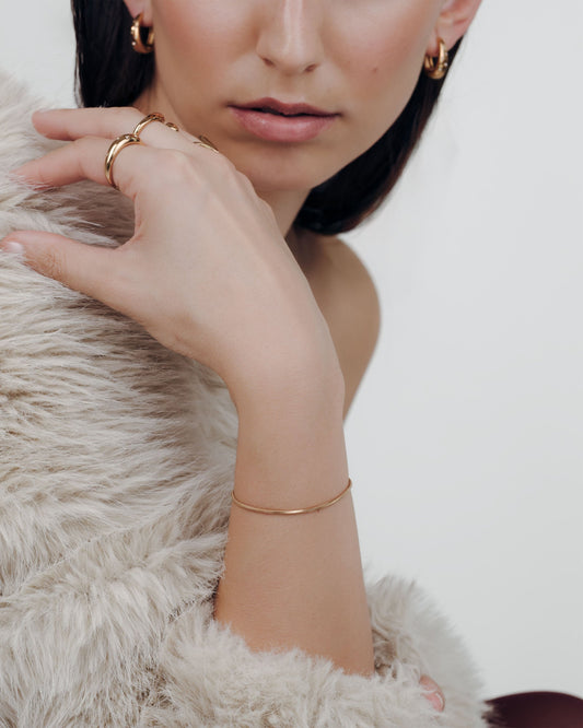 Squared Snake Chain Bracelet Roségold