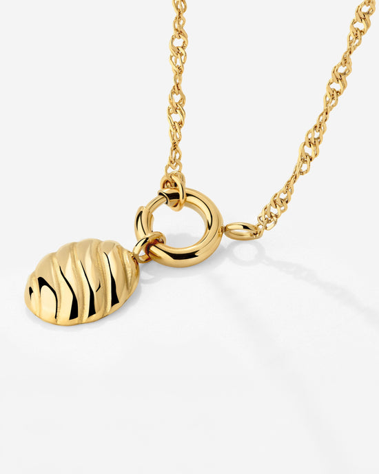 Serenity Singapore Chain Necklace Set Gold