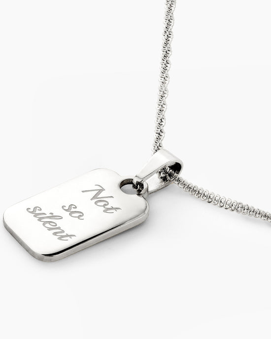 Not so silent Necklace Silber