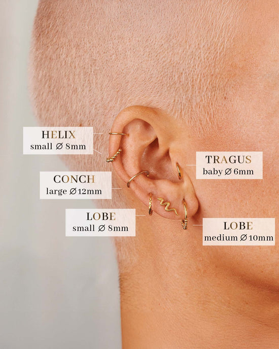 Basic Click Piercing Ring Gold