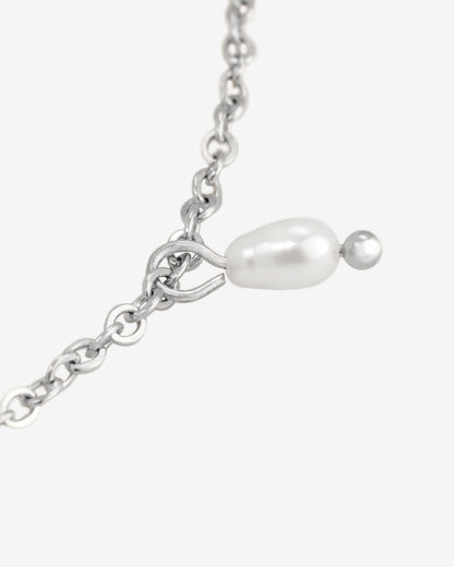 Perla Blanco Choker Silber