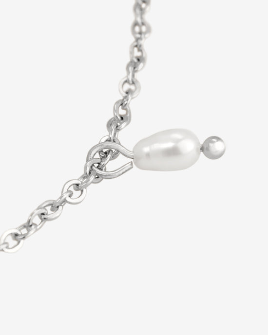 Perla Blanco Choker Silber