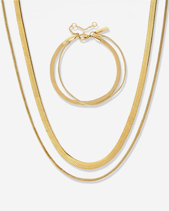 Snake Chain Bundle Gold